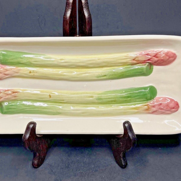 OLFAIRE Asparagus Rectangle Dish #7631 Made in Portugal 10" ~ Set of 2 - Picture 4 of 8